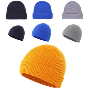Gorro Unisex de Poliéster/Algodón con Degradado y Tejido Acanalado, Gorro de Invierno Casual con Borde Elástico y Cálido - Product Image 5