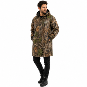 Custom Thin Waterproof Camo <b>Rain</b> Poncho Hood Windproof Long Outdoor Hunting Fishing Camping Hiking OEM - Product Image 2
