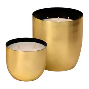 Vela Aromática de Lujo en Frasco de Metal Dorado con Tapa Decorativa de Hojas |   Contenedor Metálico con Acabado de Latón Mate para Decoración del Hogar y Regalos - Product Image 5