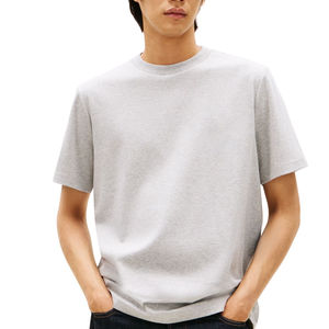 Camiseta transpirable de algodón 100% para hombre, con impresión de logotipo personalizado, de alta calidad, corte estándar, lisa y sencilla. - Product Image 2