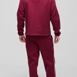 Ensemble sweat à capuche et pantalon de jogging pour homme, décontracté, imprimé sérigraphié, en molleton tricoté 300g, hiver, 100% coton, écologique, uni AMS - Product Image 4