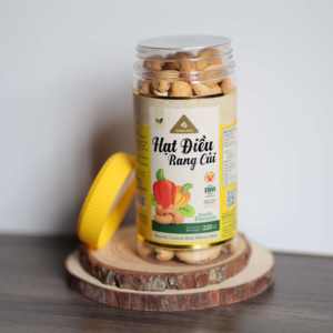 ขวดโหลทรงกลมคุณภาพสูง ฝาสีเหลืองใหม่ - จำหน่ายจากโรงงานโดยตรง ราคาโรงงาน เม็ดมะม่วงหิมพานต์อบเวียดนามแท้ 100% เกรด W180 น้ำหนัก 220 กรัม - Product Image 3