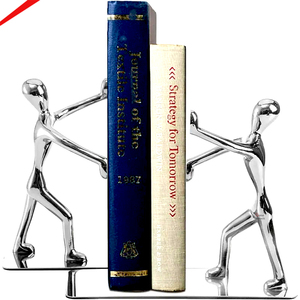 Modern Heavy-Duty Bookends Elegant Design Premium <b>Metal</b> Book Holder Aluminum Book Organization for Office Decorative - Product Image 1
