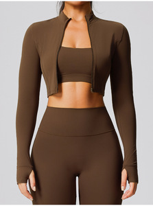 Ensemble de sport pour femme à manches longues, grande taille, tenue de fitness, ensembles de gym, ensembles de yoga taille haute évidés - Product Image 6
