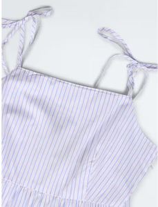 High Quality Summer Women's Striped Slim Sleeveless Backless Sexy <b>Slip</b> Dress Women's Sleeveless Maxi Dress with Elegant Fit - Product Image 2