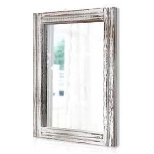 Mango Wood Rustic Farmhouse <b>Wall</b> <b>Mirror</b> - Antique Distressed Wholesale - Product Image 4