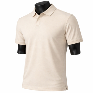 Polo tricoté slim à manches courtes pour homme, couleur unie, respirant, tendance, vente en gros, fournisseur d'usine - Product Image 2