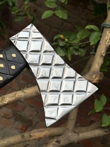 Handmade Viking Style Hatchet <b>Axe</b> High Carbon Steel Head 5 in Cutting Edge Tactical Wooden <b>Handle</b> Outdoor Camping Hunting Tool - Product Image 3