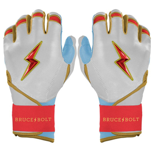 100% Premium Quality Goatskin Leather Custom Long Cuff Baseball Batting Gloves Hand Grips Breathable Guantes Beisbol Batting - Product Image 1