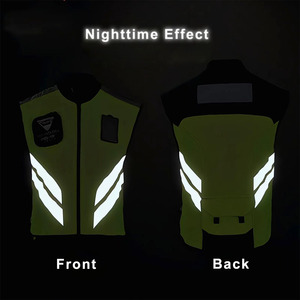 Class 2 Hi-Vis Reflective Safety Vest Fluorescent Waterproof Construction Workwear Multi-Pocket <b>ID</b> <b>Holder</b> Cargo Work Vest - Product Image 5