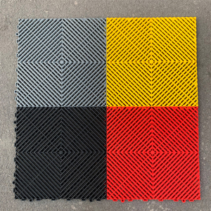 Rigid Modular Colorful Interlocking Garage Floor Tiles Industrial Plastic Garage Flooring <b>Mats</b> for Car Detailing Shop Workshop - Product Image 5