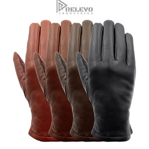 Gants unisexes classiques en cuir véritable, doux, confortables, respirants, logo personnalisé sur le devant et le dos, toutes les couleurs disponibles, toutes les saisons - Product Image 2