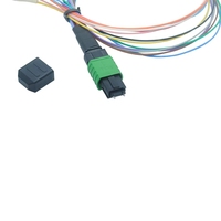 Kabel Patch Cord Fiber Optik Single Mode Fanout 12 Core MPO ke 12 LC 0.9mm 1m Perakitan Kabel FTTH