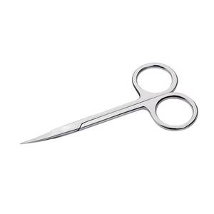 Ciseaux à ongles en acier inoxydable, lame droite et tranchante, manche rond, outil de soin des ongles durable pour adultes - Product Image 1