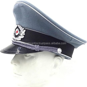 Casquette multi-capitaine officier de l'armée de l'air unisexe de haute qualité en laine taille personnalisée casquette réglable en coton imprimé en soie - Product Image 3