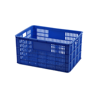 Caisse empilable en plastique maillé de qualité alimentaire, panier de manutention résistant au froid pour le stockage et le transport en chaîne du froid