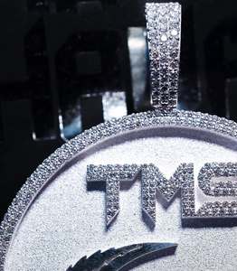 เครื่องทดสอบเพชร Fashion Pass สำหรับเครื่องประดับสั่งทำพิเศษ จี้เพชร VVS มอยส์ซาไนต์ ประดับเพชรแบบ Iced Out ชุบโรเดียม เงินแท้ 925 จี้สำหรับทุกเพศ - Product Image 2