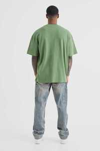 Wholesale Men's Custom Regular Fit Knitted T-Shirts High Quality 300 Gsm Trendy 100% Cotton Heavy Weight <b>Plain</b> Crew Neck <b>tshirts</b> - Product Image 2