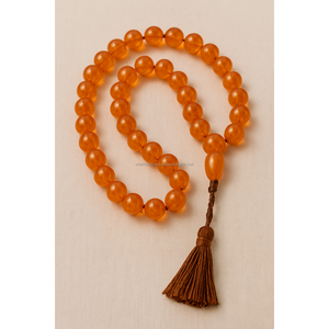 Perles de méditation spirituelle ange en résine Collier de chapelet fait à la main avec pompon en fil rouge Mindfulness Prière quotidienne Rituels de guérison - Product Image 1