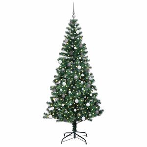 Sapin de Noël artificiel vert pré-éclairé de 94,5 pouces, structure en PVC et métal - Product Image 3
