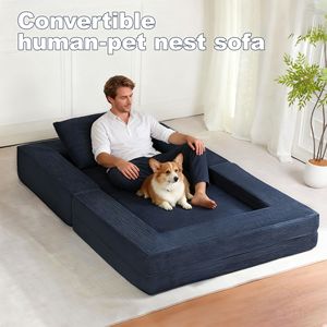 Divano Letto Moderno Comprimibile per Cani e Adulti in Tessuto Corduroy per Soggiorno e Camera da Letto - Nessun Montaggio Richiesto - Product Image 5
