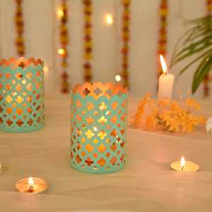 Saanjh Eco-Friendly Portable <b>Tealight</b> <b>Holder</b> for Home Decoration Valentine's Day & Outdoor Use - Product Image 4