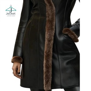 Abrigo de Piel de Cordero Hecho a Mano, Abrigo de Invierno de Piel Sintética para Mujer - Product Image 5