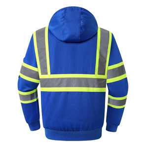 Men Reflective Safety Hoodie High Visibility <b>Construction</b> Workers <b>Work</b> <b>Clothes</b> Night Running Summer Quick Dry Eco-Friendly - Product Image 3