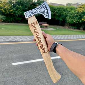 Hacha Vikinga Hecha a Mano de Grado Industrial, Hacha de Caza de Acero Inoxidable para Exteriores, Precio al por Mayor - Product Image 6
