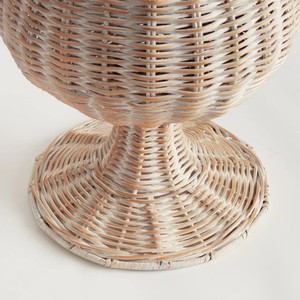 Jarrón de ratán tejido con base, estilo vintage bohemio, decoración para el hogar, tendencia actual, florero de suelo, florero de mesa, hecho en Vietnam. - Product Image 3