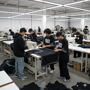 Camisetas Extra Grandes con Logotipo Serigrafiado Personalizado, 100% Algodón Grueso, Lavado Ácido, Según las Demandas del Cliente - Product Image 6