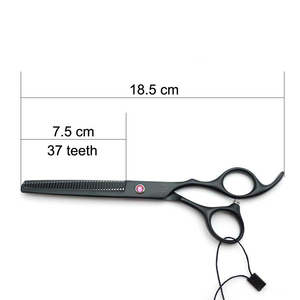Ensemble de ciseaux professionnels personnalisés pour la coupe et l'éclaircissement des cheveux, pour droitiers, lames en acier inoxydable affûtées, manche moyen, qualité A+ - Product Image 5