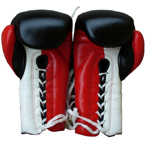 Boxing <b>Gloves</b> Custom Logo Printing Professional Real Leather Lace up Adult Boxing <b>Gloves</b> - Product Image 1