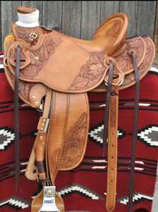 Selle en cuir occidentale très demandée, travail artisanal exquis, équipement d'équitation professionnel complet, qualité export premium, équipement équestre. - Product Image 6