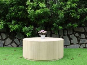 โต๊ะกาแฟคอนกรีตสีขาว ดีไซน์ทันสมัย สำหรับใช้งานกลางแจ้ง หรูหรา กันน้ำ ทนทาน รับประกันคุณภาพ - Product Image 2