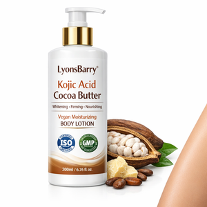 Loción Corporal Vegana Personalizada LyonsBarry de 200 ml con Ácido Kójico Orgánico y Manteca de Cacao, Blanqueadora, Reafirmante, Nutritiva e Hidratante - Product Image 1