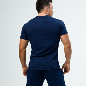 Camiseta Deportiva de Yoga para Hombre, Talla Grande, Ajustada, de Jersey, con Manga Raglán, Transpirable, de Algodón y Elastano, para Entrenamiento - Product Image 4