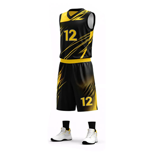 Uniformes de Baloncesto Personalizados al por Mayor, Conjunto de Camiseta y Pantalones Cortos, Uniforme de Equipo Impreso, Colores Personalizados, Ropa Deportiva Transpirable de Secado Rápido - Product Image 3