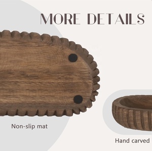 Tazón de Masa de Madera de Mango Pulida 100% Natural, Ecológico, Desechable, Diseño Rústico, Alta Calidad, Regalo Empresarial, Cena, Comida Rápida - Product Image 1