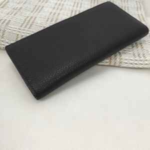 กระเป๋าสตางค์หนังแท้สีดำสำหรับผู้ชาย ดีไซน์หรูหรา ทำมือ ทรงบาง - Product Image 5