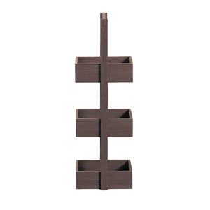 Versatile 3-Tier Dark <b>Wood</b> Crate Stand with Carrying Handle for Home Office Kitchen Bathroom <b>Storage</b> - Product Image 2