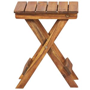 Support à plantes pliable compact en bois d'acacia massif marron, solution de rangement pratique - Product Image 3