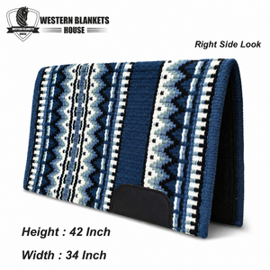 แผ่นรองอานม้าแบบคลาสสิก ยี่ห้อ Western Blankets House ขนาด 42x34 นิ้ว บุด้วยขนแกะนิวซีแลนด์ - Product Image 6