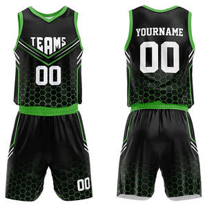 Conjunto de Uniforme de Baloncesto Profesional Personalizado, Jersey y Pantalones Cortos Sublimados, Malla Transpirable 100% Poliéster de Secado Rápido, Unisex para Adultos - Product Image 3