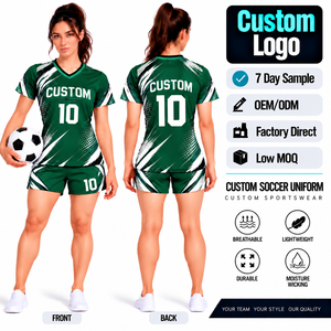 Breathable 100% Polyester Soccer Uniforms Set Quick Dry Moisture-Wicking Mesh Football Wear Soccer Tracksuit for Women SLIDER - Product Image 2