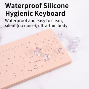 HengYu New 96-Key Silent Membrane Three-Mode Waterproof Wireless Portable <b>Keyboard</b> Type-C Interface No Backlight for - Product Image 5