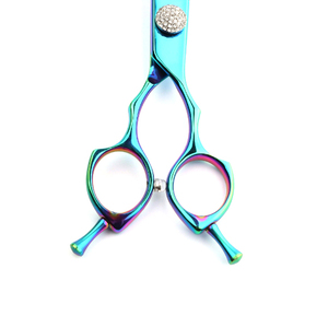 Ciseaux de coiffure professionnels courbés verts pour la mise en forme des cheveux, manche en acier inoxydable de haute qualité - Product Image 6