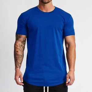 Camiseta de Hombre Gris, Corte Ajustado, Manga Corta, Cuello Redondo, Algodón Jersey, Color Sólido, Transpirable, Tejido de Punto, Largo Regular, OEM ODM - Product Image 3