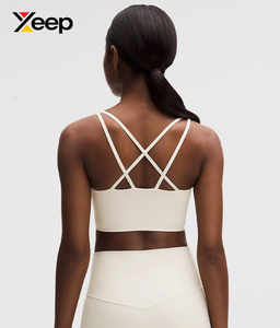 เสื้อชั้นในกีฬาโยคะคุณภาพสูงสำหรับผู้หญิง XEEP รุ่น XC-SB-111 แบบเรียบง่าย ระบายอากาศได้ดี สายปรับได้ แผ่นรองถอดออกได้ รองรับได้ดีเยี่ยม แห้งเร็ว - Product Image 2