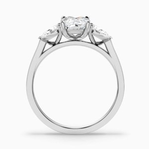 Cushion Cut Moissanite Gemstone <b>Ring</b> <b>925</b> Sterling <b>Silver</b> White Gold Plated Luxury Engagement Wedding Party <b>Ring</b> - Product Image 3